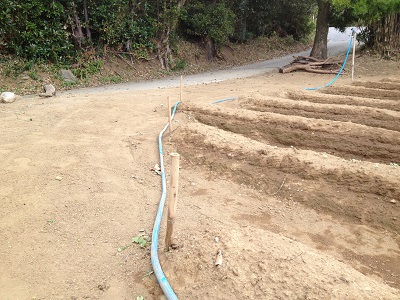 Bamboo farm hose guide