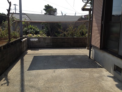 Bamboo yard patio cover frame finished