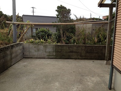 Bamboo yard patio cover frame